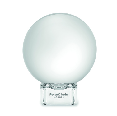 Logo trade promotional giveaways image of: Glass round award