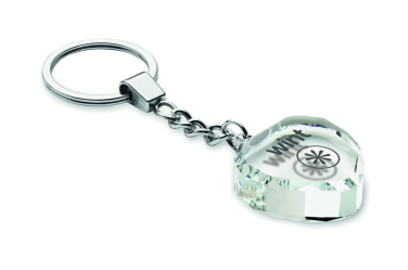 Logotrade business gifts photo of: Glass heart award key ring