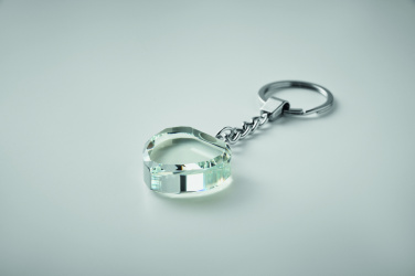 Logo trade promotional products picture of: Glass heart award key ring