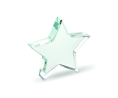 Logo trade promotional giveaways image of: Glass star award