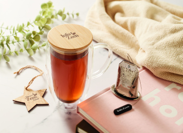 Logo trade corporate gifts picture of: Double wall glass mug 450ml