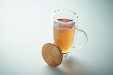 Logo trade promotional merchandise picture of: Double wall glass mug 450ml