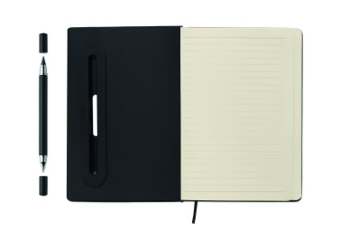 Logo trade promotional products image of: A5 notebook with phone holder