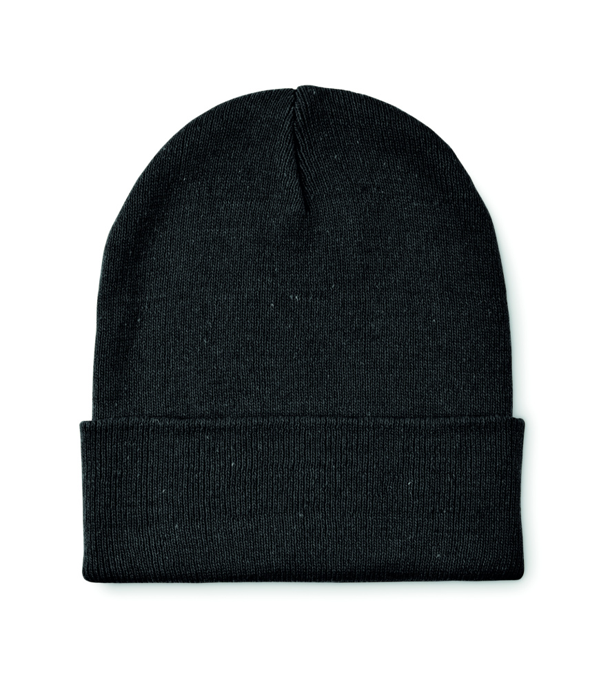 Logo trade promotional gifts picture of: Knitted beanie with cuff