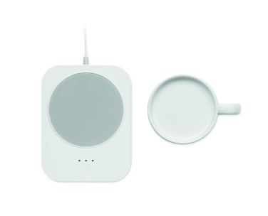 Logo trade business gifts image of: Wireless charger mug warmer set