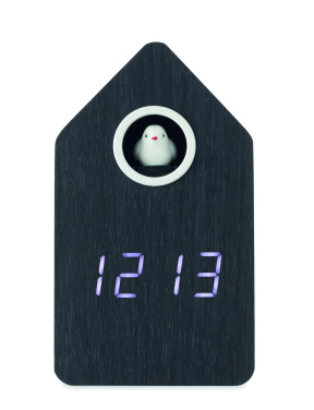 Logo trade promotional item photo of: MDF cuckoo alarm clock