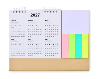 Logotrade promotional gift picture of: Desk calendar with memo pad