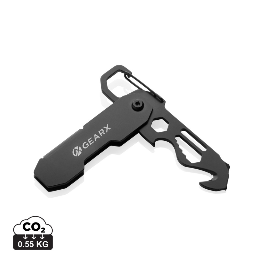 Logo trade promotional merchandise photo of: Gear X foldable EDC tool with carabiner and parcel cutter