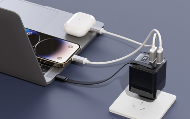 Logotrade advertising product image of: Urban Vitamin Mendocino 65W GaN charger retractable cable