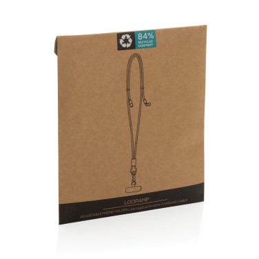 Logo trade promotional products image of: LoopAmp RCS RPET adjustable phone cord with 60W cable