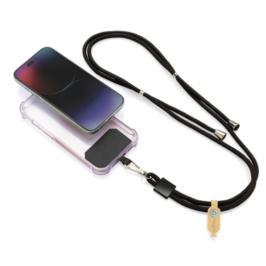 Logo trade advertising products image of: CarryLoop RCS recycled PET adjustable phone holder lanyard