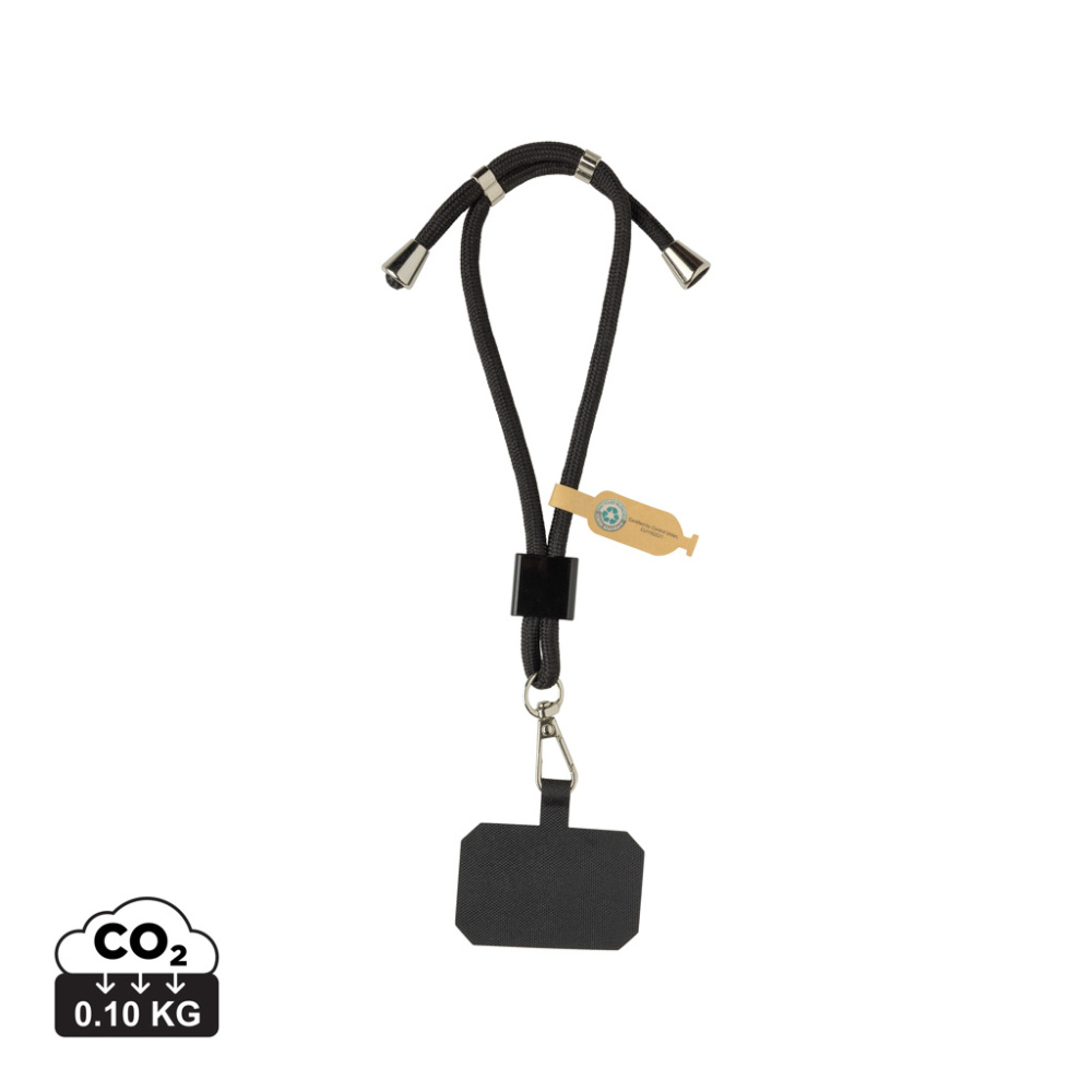 Logo trade promotional merchandise photo of: CarryLoop RCS recycled PET adjustable phone holder wristlet