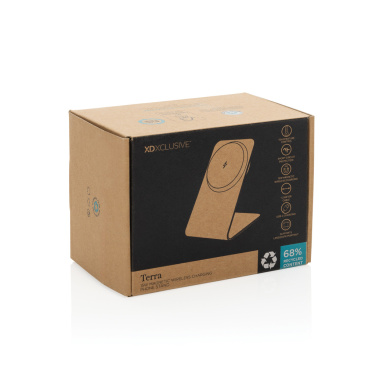 Logo trade corporate gifts picture of: Terra aluminium 15W magnetic wireless charging phone stand