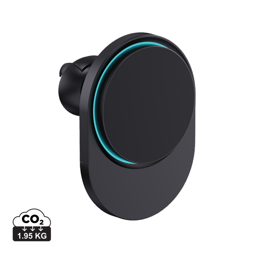 Logo trade corporate gifts picture of: PowerCruze RCS rplastic 15W magnetic charging car holder