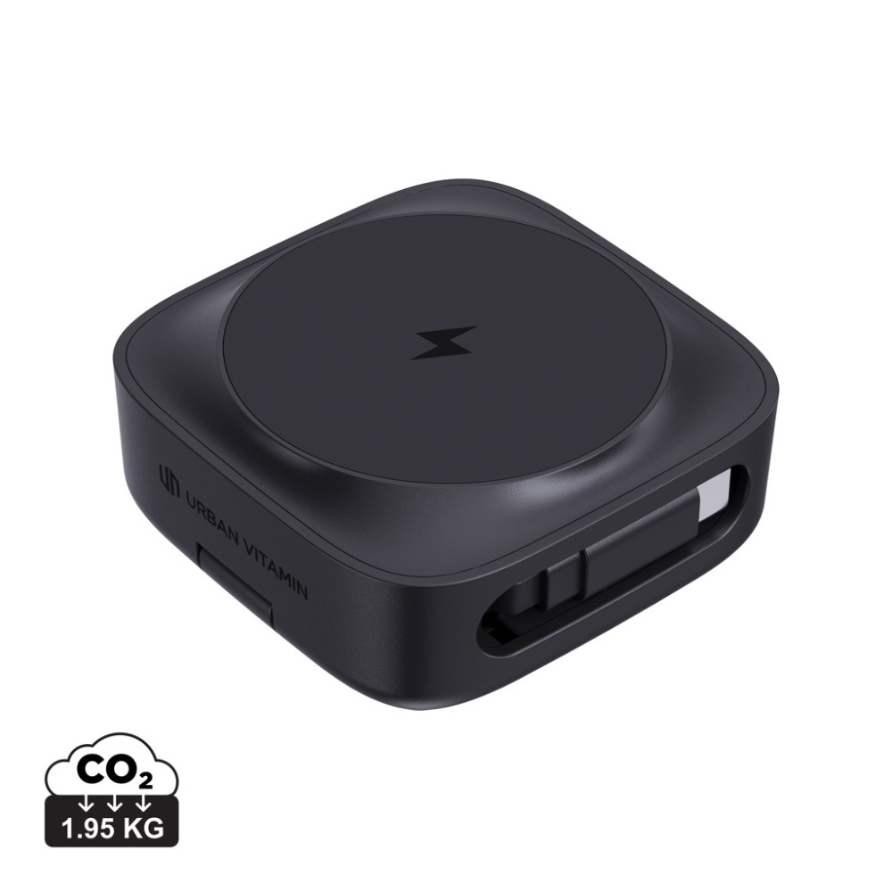 Logo trade promotional products image of: Urban Vitamin Goleta 2-in-1 15W magnetic wireless charger