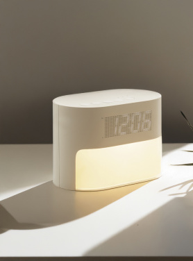 Logo trade promotional giveaway photo of: LumaRise RCS reycled plastic white noise alarm clock