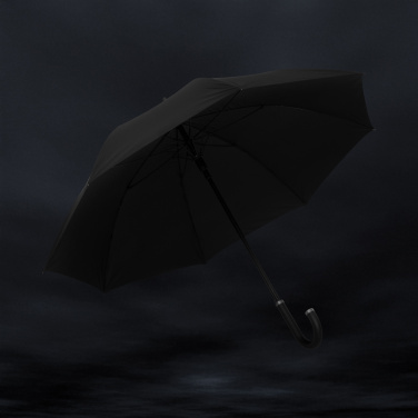 Logo trade promotional item photo of: Swiss Peak Vero Aware™ RPET 25” umbrella w luxe handle