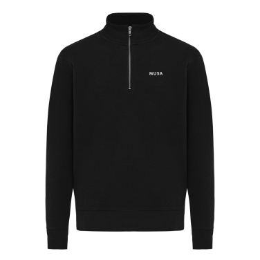 Logo trade promotional merchandise picture of: IQONIQ Elgon recycled cotton quarter zip sweater
