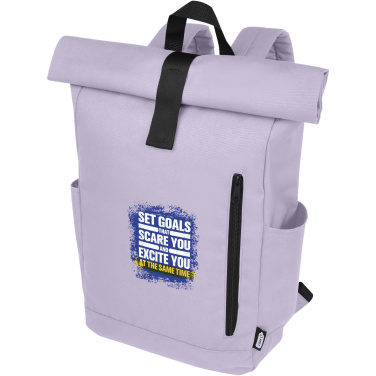 Logo trade advertising products picture of: Byron 15.6" GRS RPET roll-top backpack 18L