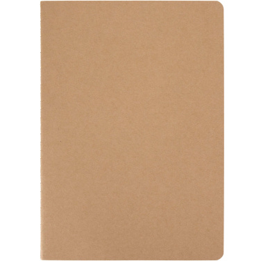 Logo trade promotional giveaway photo of: Slyk A5 kraft cahier notebook with ruled pages