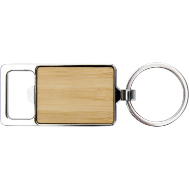 Logotrade promotional gifts photo of: Snapper bamboo keychain with bottle opener