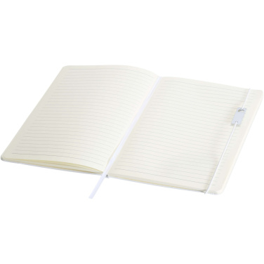 Logo trade promotional merchandise picture of: Legato Elegance A5 hard cover notebook and rollerball pen set