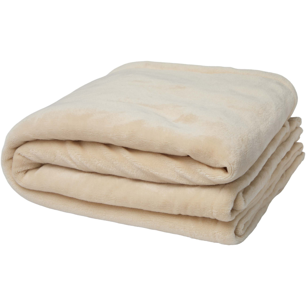 Logotrade advertising products photo of: Ashen GRS recycled sherpa blanket