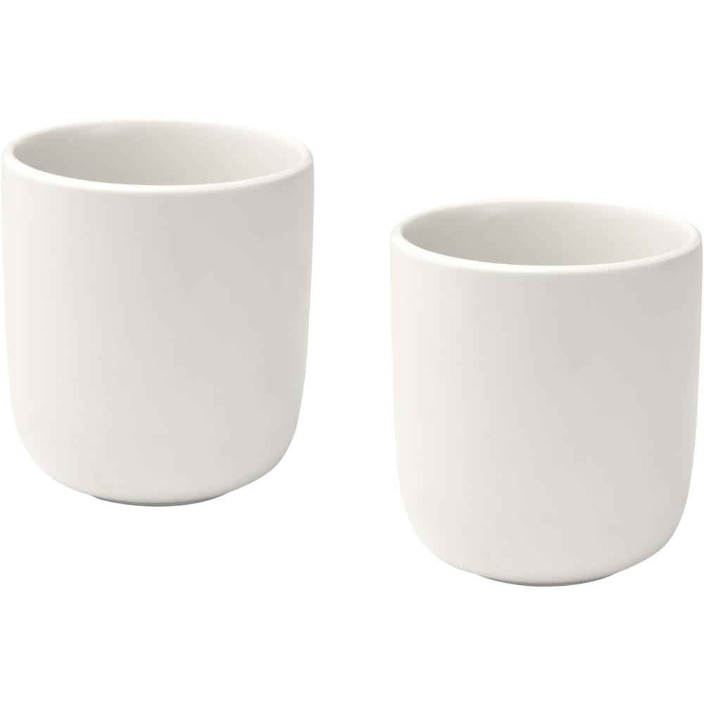 Logo trade business gifts image of: Male 200 ml ceramic cups - set of 2