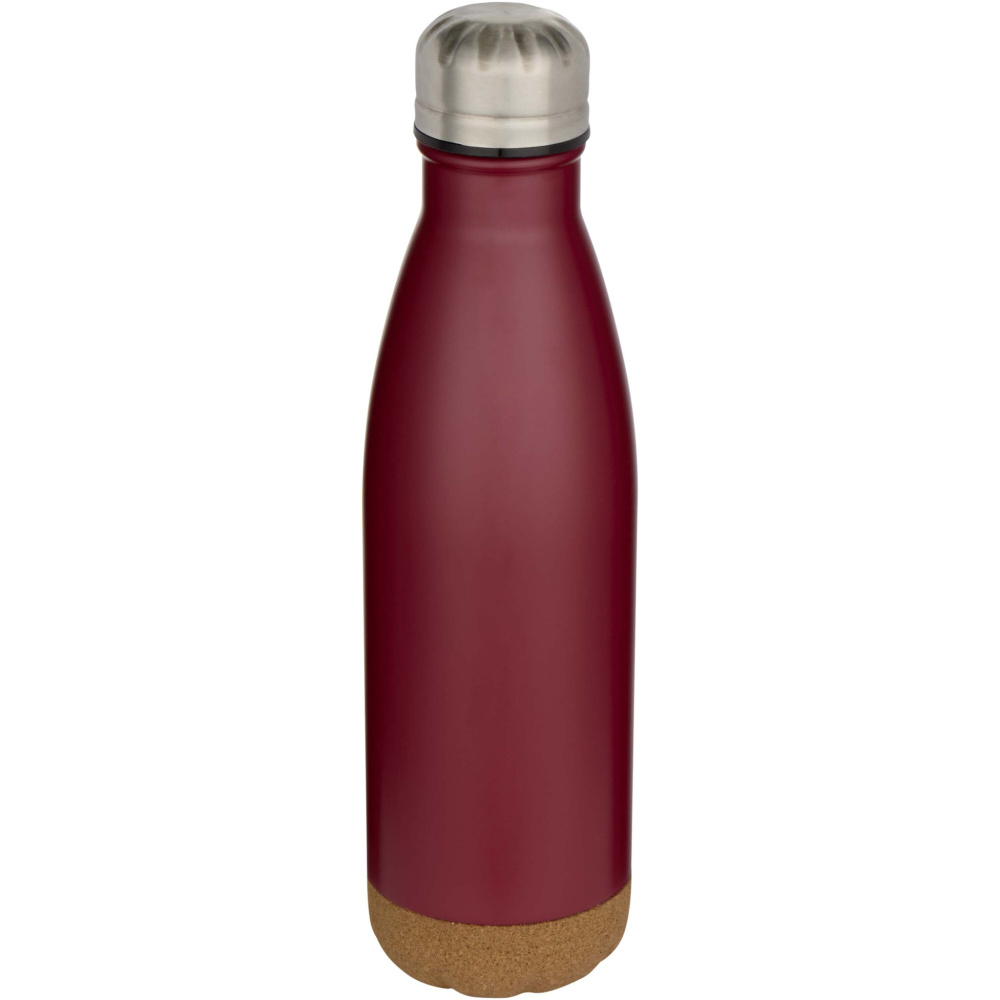 Logo trade promotional gift photo of: Cove 500 ml double wall vacuum insulated stainless steel water bottle with cork details