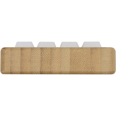 Logotrade promotional gift picture of: Algol recycled plastic phone stand and fidget toy with bamboo details