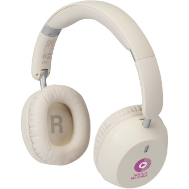 Logo trade promotional products image of: Hoggar recycled plastic over-ear foldeable ANC and ENC headphones