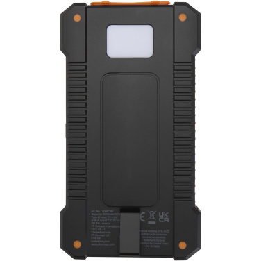 Logotrade corporate gift image of: Altair 5000 mAh 10W recycled plastic rugged solar power bank with built-in torch