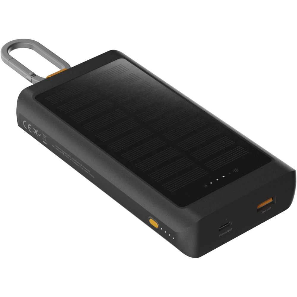 Logotrade promotional merchandise image of: Xtorm XG2S101 Go2 10.000 mAh 15W solar power bank with light