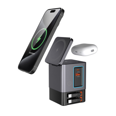 Logo trade corporate gifts image of: Urban Vitamin Sacramento 105W GAN charger+retractable cables