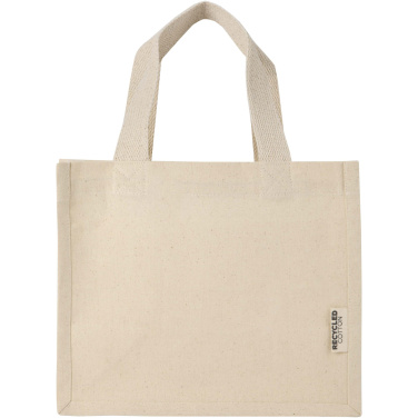 Logo trade business gifts image of: Odessa 220 g/m² GRS recycled cotton mini gusset tote bag 9L