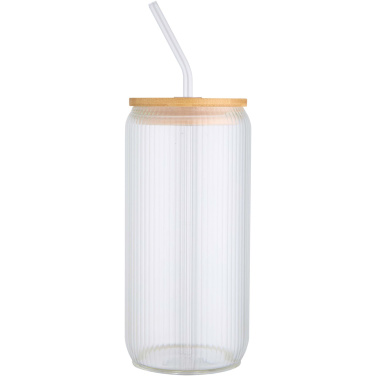 Logotrade corporate gifts photo of: Mirage 500 ml single-walled borosilicate glass jar with bamboo lid