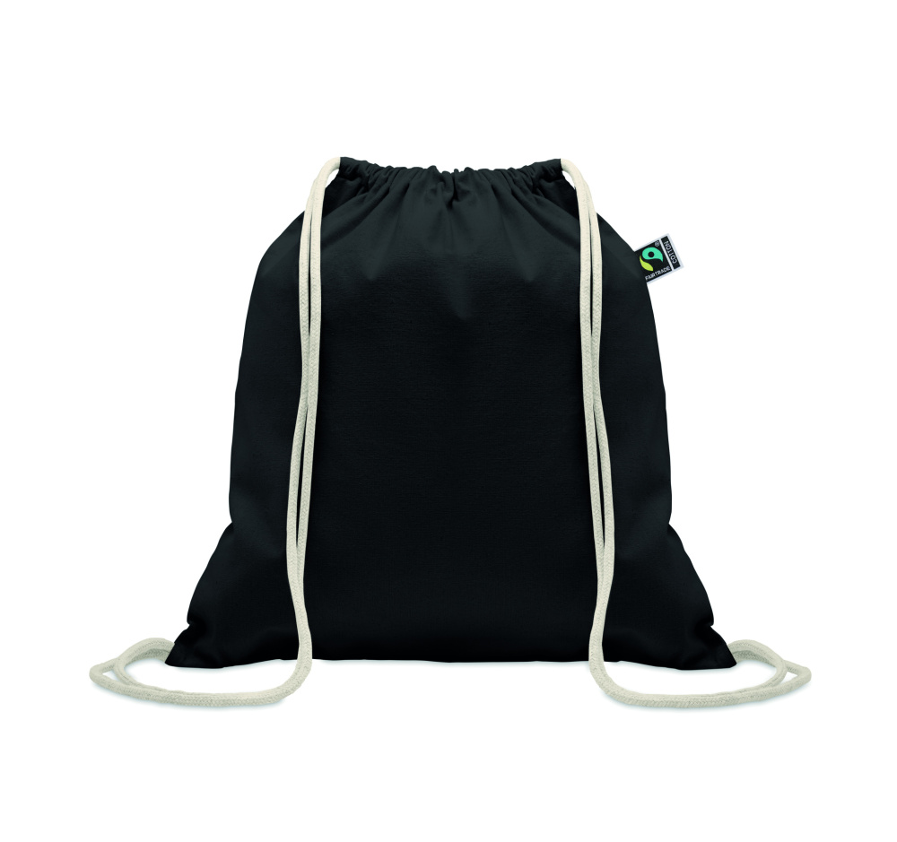 Logo trade promotional merchandise photo of: Drawstring bag Fairtrade 180gr