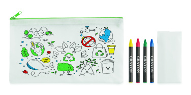 Logotrade promotional product image of: Pencil case with 4 crayons