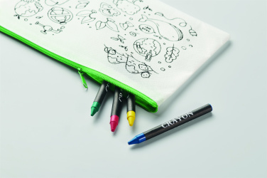 Logo trade promotional giveaway photo of: Pencil case with 4 crayons