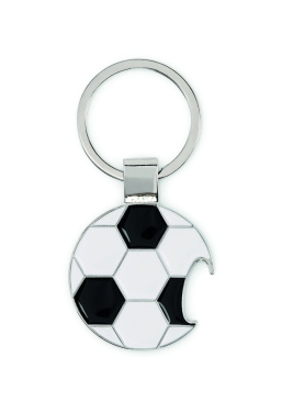 Logo trade promotional gifts image of: Football keyring with opener