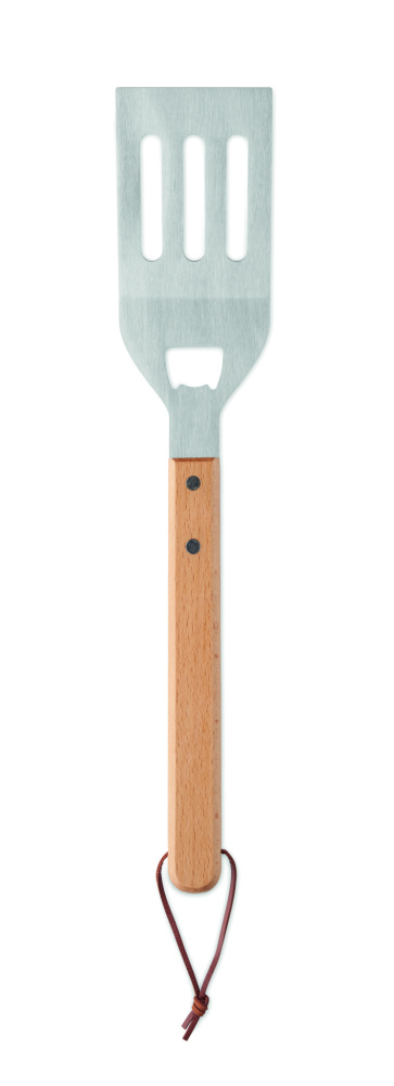 Logo trade business gifts image of: BBQ spatula in beechwood
