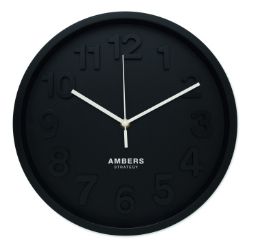 Logo trade corporate gifts image of: Wall clock in PP