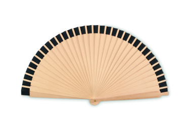 Logo trade promotional giveaways image of: Wooden hand fan