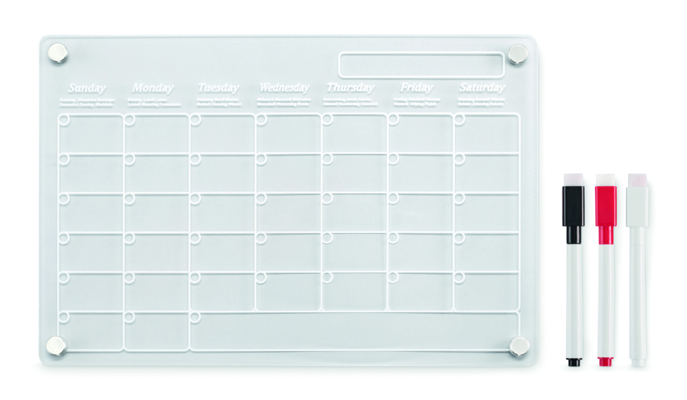 Logo trade advertising product photo of: Magnetic acrylic planner