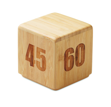 Logo trade promotional items picture of: Bamboo twist snooze timer