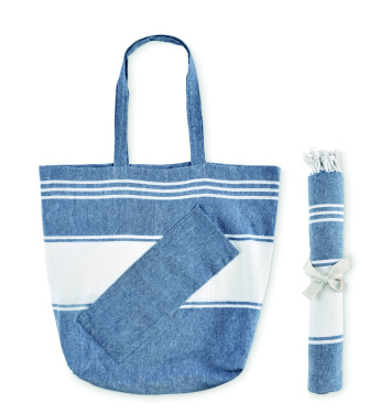 Logotrade business gift image of: Beach bag with hammam towel