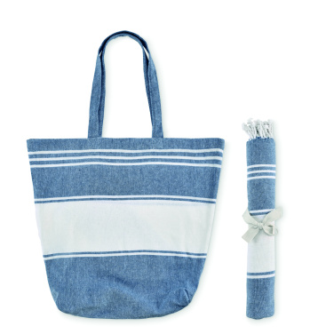 Logo trade promotional merchandise image of: Beach bag with hammam towel