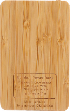 Logo trade promotional gift photo of: Power Bank 5000 mAh with illuminated logo
