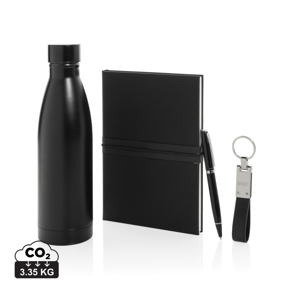 Logo trade advertising product photo of: Swiss Peak RCS deluxe business gift set w/ water bottle