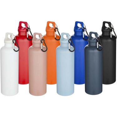 Logo trade business gift photo of: Oregon 750 ml solid colour RCS recycled plastic water bottle with carabiner